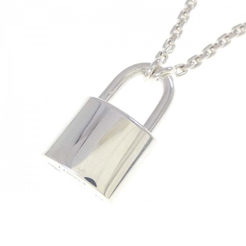 LOUIS VUITTON Silver Lockit Necklace - Picture 4 of 6